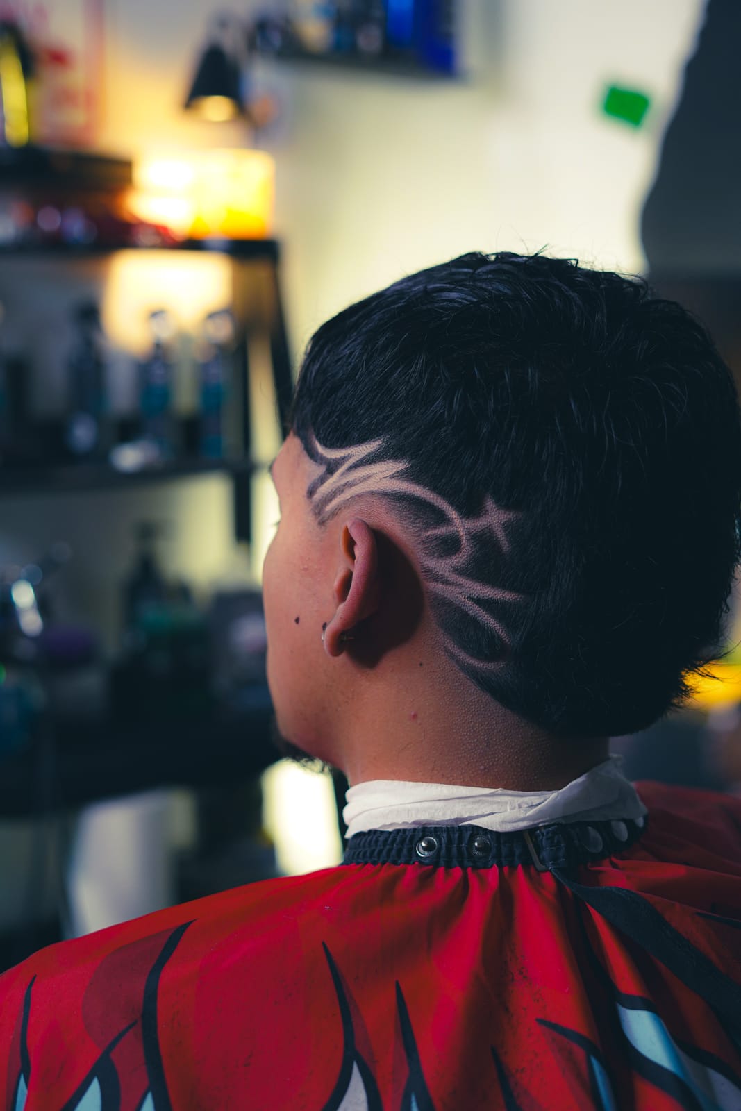 Freestyle design on the side of a fade